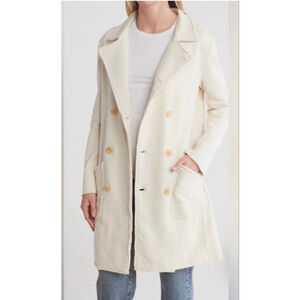 New Frank & Eileen Vintage White (Cream) Trench Coat S Triple Fleece